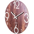 thumbnail image 4 of Luminous Wall Clocks - Non-Ticking Silent Wooden Clock with Night Light, 4 of 4