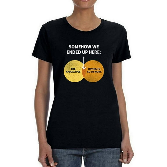 We Ended Up Here Shaped T-Shirt Women -Smartprints Designs, Female XX-Large