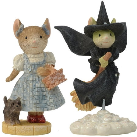 (Set) The Wizard Of Oz Anniversary Mouse Figures - Dorothy And Wicked Witch