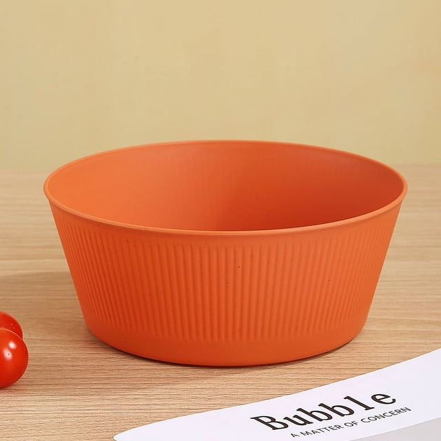 Zhuge Cuencos para cereales, cuencos para ensalada de fibra de paja de trigo, cuencos para cena ligeros e irrompibles, 4 piezas, color naranja