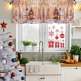 thumbnail image 5 of Christmas Curtain Valances for Windows, Kitchen Valance Window Treatments Panel 2 Pack, Xmas Tree Snowflake House Rod Pocket Short Curtains for Bathroom Bedroom 42 x 18 Inch, 5 of 8