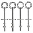 thumbnail image 1 of Eye Bolts QWETRY M8 largos de acero inoxidable con tuercas, paquete de 4 unidades, 100 mm, 1 of 5