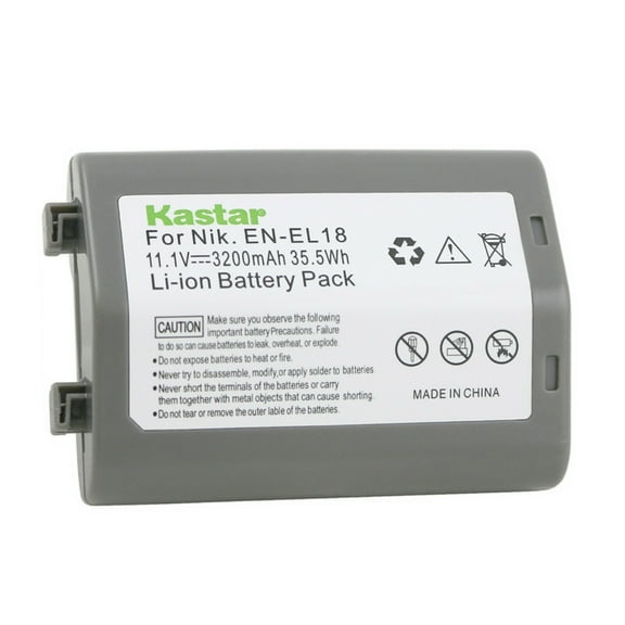 Kastar 1-Pack Battery Replacement for Nikon EN-EL18 EN-EL18a EN-EL18b EN-EL18c EN-EL18d Battery, MH-26 MH-26a MH-26b Charger, Nikon D4 D4S D5 D6 D6S Camera, Nikon Z 9 Mirrorless Digital Camera