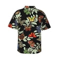 thumbnail image 3 of Uemuo Multicolored Butterflies Printed Regular Fit Short Sleeve Casual Hawaiian Shirt for Men,Aloha shirt,Tropical shirt,Floral print shirt,Vacation Beach shirt-Medium, 3 of 9