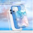 thumbnail image 6 of New Designed Case for iPhone 14 Pro Max (2022), [Marble Gold Glitter] [Three-Layer Hardshell Cases] [Reinforced Military Grade Drop Protection] Heavy-Duty Protective Cover iPhone 14 Pro Max Case 6.7", 6 of 7