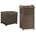 thumbnail image 1 of Suncast 22 Gallon Storage Deck Box & Seat w/ Trash Hideaway 33 Gallon Capacity, 1 of 9