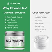 JARDIENT Non-Greasy Nourishing Wild Yam Cream for Wrinkles, Unscented, 2 oz