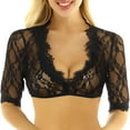 thumbnail image 1 of Gibobby Lencería sexy para mujer Blusa Para Oktoberfest Blusa Negra Mujer Dirndl Blusa Encaje Dirndl Elegante(Negro, XL), 1 of 5