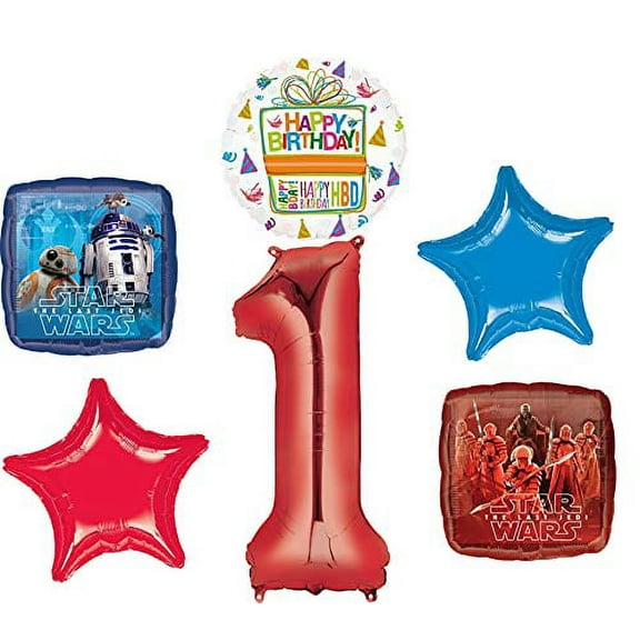 Star Wars Party Supplies The Last Jedi 1st Birthday Balloon Bouquet Decorations