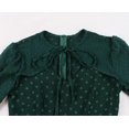 thumbnail image 3 of Vintage Women Ladies Polka Dot Long Sleeve Lace Up Casual Ruffle A-line Dress, 3 of 5