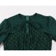 thumbnail image 3 of Vintage Women Ladies Polka Dot Long Sleeve Lace Up Casual Ruffle A-line Dress, 3 of 5