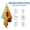 thumbnail image 2 of Sunflower Beach Towel, Microfiber Beach TowelsAbsorbent, Compact, Beach Blanket, Lightweight Towel for The Swimming, 2 of 7