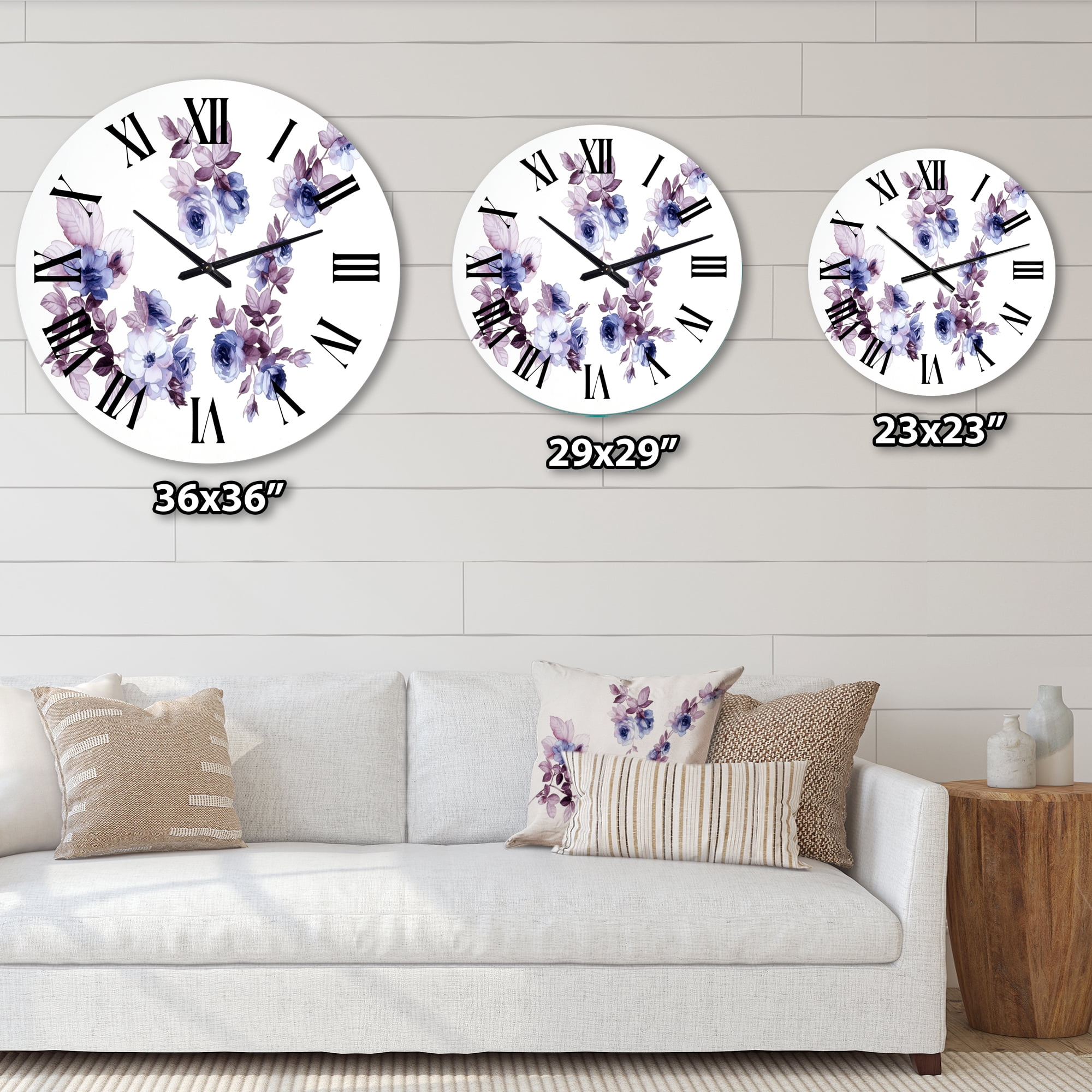 Designart 1 in Quartz Traditional Wall Clock