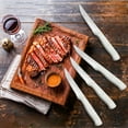 thumbnail image 3 of Harriet 6 Pieces Stainless Steel Steak Knife Set with White Handle, 3 of 7