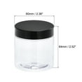 thumbnail image 2 of Uxcell 4oz/ 120ml Round Jars with Black Screw Top Lid Plastic Clear 4pcs, 2 of 5