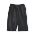 thumbnail image 1 of Shorts estilo bermuda con cintura elástica para mujer, color negro, talla 2X grande, 1 of 3