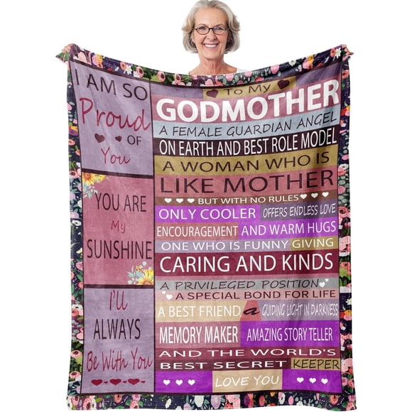 LHSHID Godmother Gift Godmother Gifts from God Godmother Gifts Gifts for Godmother Gift for Godmother Birthday Gifts Throw Blanket 60x80in