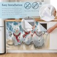 thumbnail image 5 of Coastal Snowman Christmas Cabinet Curtain 32"Wx55"L, Dustproof Pantry Door Curtain with Self Adhesive Tape, Xmas Tree Starfish Beach Tall Storage Cover Privacy Drape for Bathroom Kitchen Laundry Room, 5 of 9