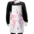 thumbnail image 1 of Butterfly Kids Apron, Valentine Bunnies Kissing in Air with Love Hearts and Butterflies Natural Life, Boys Girls Apron Bib with Adjustable Ties for Cooking Baking Painting, Pink Purple, by Ambesonne, 1 of 2