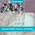 thumbnail image 5 of Transparent Shower Curtain Lining, Pebble Pattern Plastic Bathroom Shower Curtain, 5 of 6