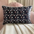 thumbnail image 2 of The HomeCentric Decorative Black Pack of 2, 12"x16" (30x40 cm) Lumbar Pillow Cover, Faux Leather Printed & Terrazo Oblong Pillow, Abstract Pattern Modern Style - Terrazo Fun Black, 2 of 8