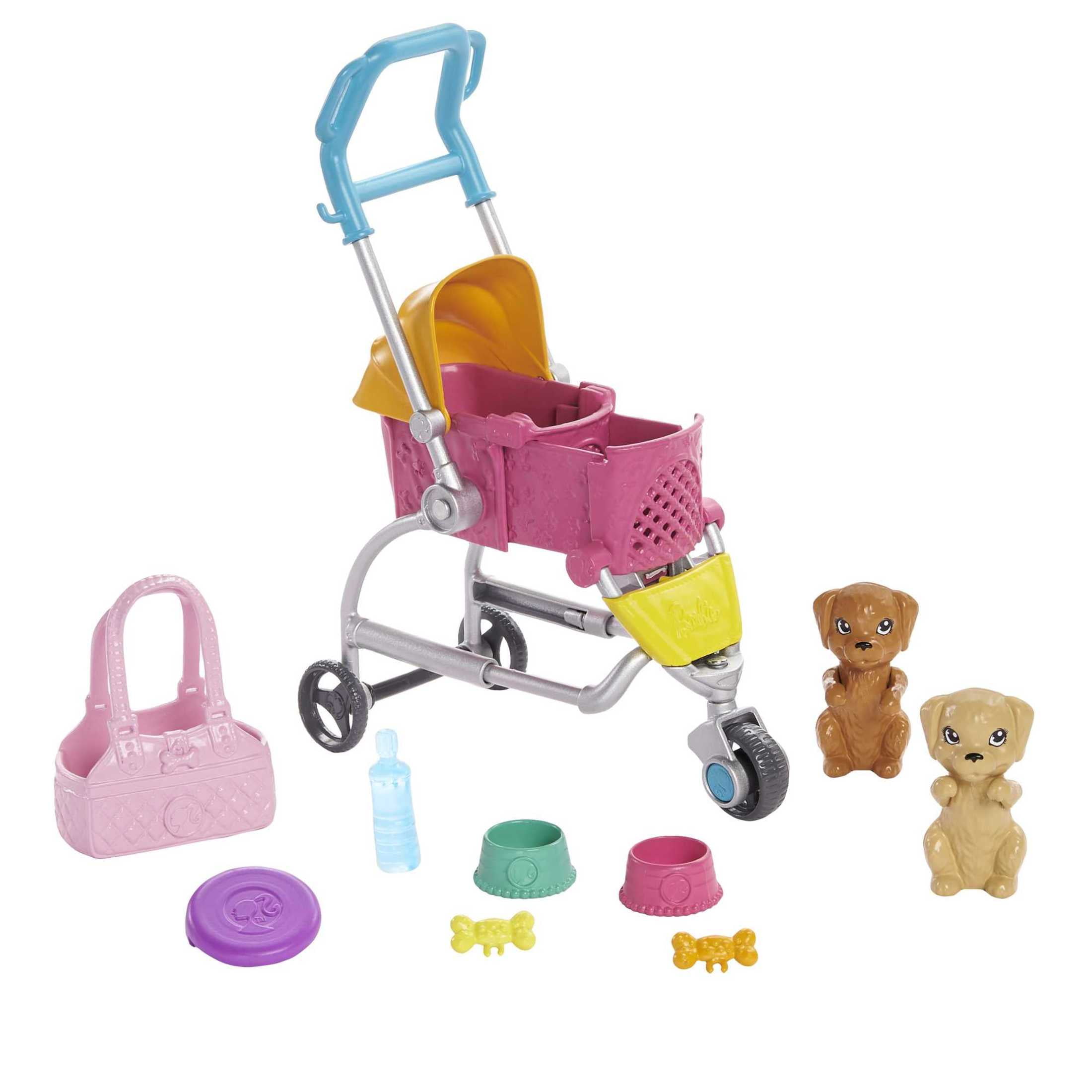 Barbie stroll and play pup set hotsell