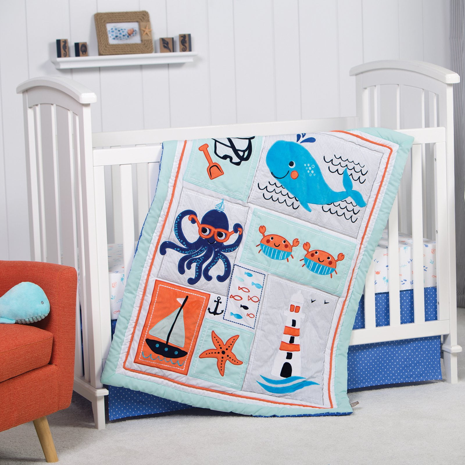 Nautical crib top bedding walmart