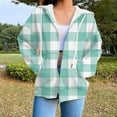 thumbnail image 2 of BLVB Women's Oversized Zip Up Hoodies Sweatshirts Cute Teen Girl Fall Casual Drawstring Jackets Outerwear with Pockets, 2 of 6