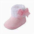 thumbnail image 3 of NOLDARES Baby Boys Girls Cozy Fleece Booties with Grippers Stay On Slipper Socks Toddler Crib Winter Shoes for Boys Girls(Pink,3), 3 of 7