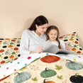 thumbnail image 4 of Homewish Watercolor Pumpkin Twin Comforter Sets, Thanksgiving Day Theme Bedding Set, Beige Multicolor, Polka Dots Reversible, 2pcs 1 Comforter and 1 Pillowcase, 4 of 6