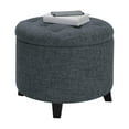 thumbnail image 6 of Convenience Concepts Designs4Comfort Round Storage Ottoman, Stormy Gray Fabric, 6 of 6