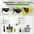 thumbnail image 6 of Cold Press Juicer,  Juicer Machines with Adjustable Juicing , 99% High Juice Yield, Quiet Slow Masticating Juicer with  Screen, 3.54'' Feed Chute, Easy to Clean with Brush, 6 of 6