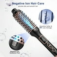 thumbnail image 6 of Thermal Brush for Blowout Look, 1.5in Heated Round Brush, Straightening & Curling Iron Brush, Blowout Brush, Hot Styler for Travel, 10 Temperature Control, Dual Voltage, Black Gold, 6 of 9