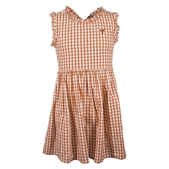 Girl's-Toddler Garb Texas Orange Texas Longhorns Sleeveless Alora Gingham Dress