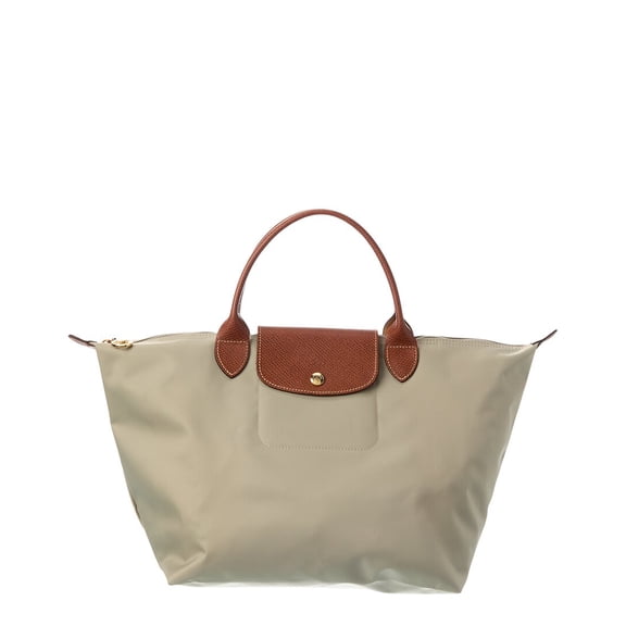 Longchamp Le Pliage Medium Canvas Handbag, Grey