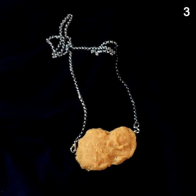 Simulation Fried Chickens Pendant Realistic Food Necklace Durable Neck Chain Gift New