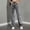 Gray, variant on Women's High Waist Washed Vintage Straight Leg Denim Pants, Durable Comfort Workwear Trousers for Daily Casual & Everyday Use Blue XS