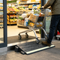 thumbnail image 5 of ZHZFKQ 2026 New 2Pcs Door Threshold Ramp Wheelchair Ramp Entry Ramp with Fluorescent Strips for Transition Threshold Step Doorways Supermarket Entry and Garage Black, 5 of 7