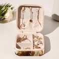 thumbnail image 6 of Bear Travel Portable Square Jewelry Box Organizing Rings Earrings Necklaces Bracelets for Girls Women, 6 of 6