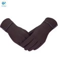 thumbnail image 6 of Deago Womens Winter Warm Gloves With Sensitive Touch Screen Texting Fingers, Fleece Lined Windproof Gloves (Coffee), 6 of 9