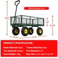thumbnail image 2 of Garden Cart on Wheels 880Lbs/1100Lbs/1500Lbs Capacity, Heavy Duty Full Steel Utility Wagon, Versatile Flatbed Carts with Removable Mesh Sides, 180° Rotating Handle, Fit for Outdoor Garden, Lawn, Yard, 2 of 7