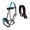 Brown Turquoise, variant on Horse Western Black Leather Floral Tooled Bitless Sidepull Bridle Reins 77RS34BK