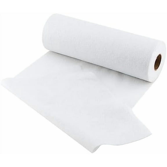 11.8 Inch x 16 Yards White Sided Fusible Fleece, Heavy Weight Iron On Fusible Interfacing for Sewing, Quilting and Home Decoration