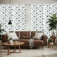 thumbnail image 2 of Ambesonne Floral Window Curtains, Hydrangea Rose Iris Flowers, Each 28" W x 95" L, Plum Blue Violet, 2 of 5