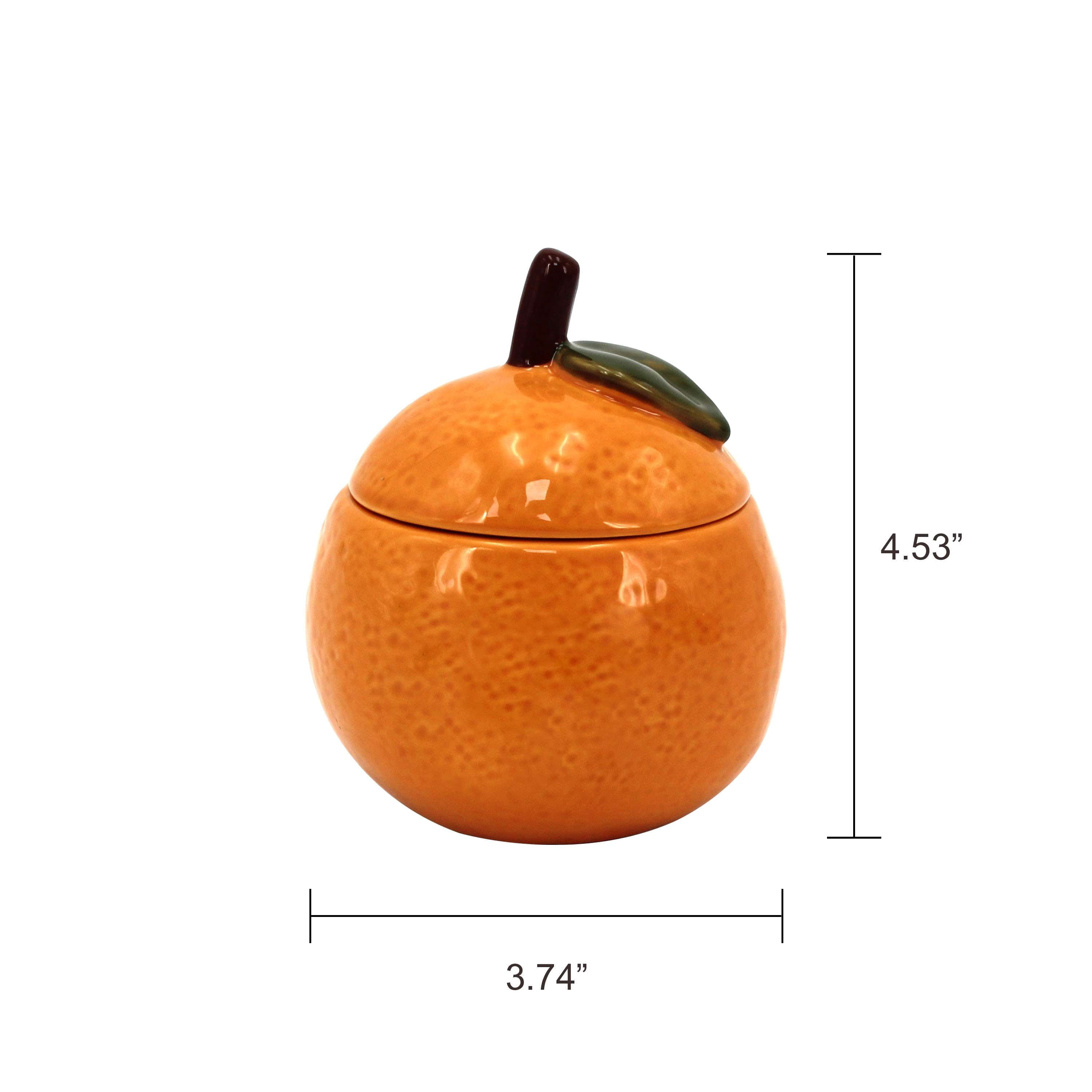 Better Homes & Gardens 1-Wick Ceramic Fruit Candle, Orange and Vanilla, 6 oz