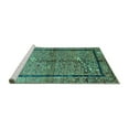 thumbnail image 2 of Ahgly Company Machine Washable Indoor Rectangle Abstract Turquoise Blue Contemporary Area Rugs, 7' x 9', 2 of 4
