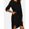 thumbnail image 3 of Time and Tru Women's and Women's Plus Utility Shirtdress with Long-Sleeves, Sizes XS-4X, 3 of 4
