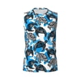 thumbnail image 6 of Lsque Sea Turtle Life Print Men's Cotton Blend Sleeveless Muscle Shirts (S-3XL)- Moisture Wicking, Odor Protection, UPF 30+,XX-Large, 6 of 8