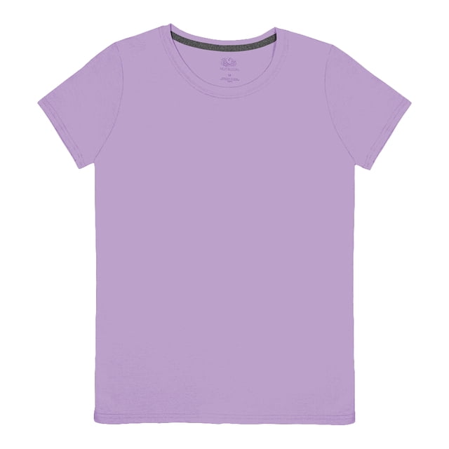 Playera Fruit of the Loom para Mujer, Manga Corta Cuello Redondo, Lila, Talla CH