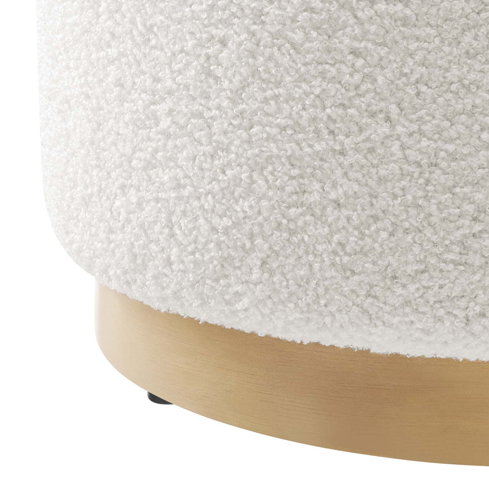 Tilden Ottoman in Ivory Natural